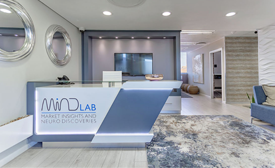 Our modern reception area at the MI.ND Lab in Centurion, Pretoria.