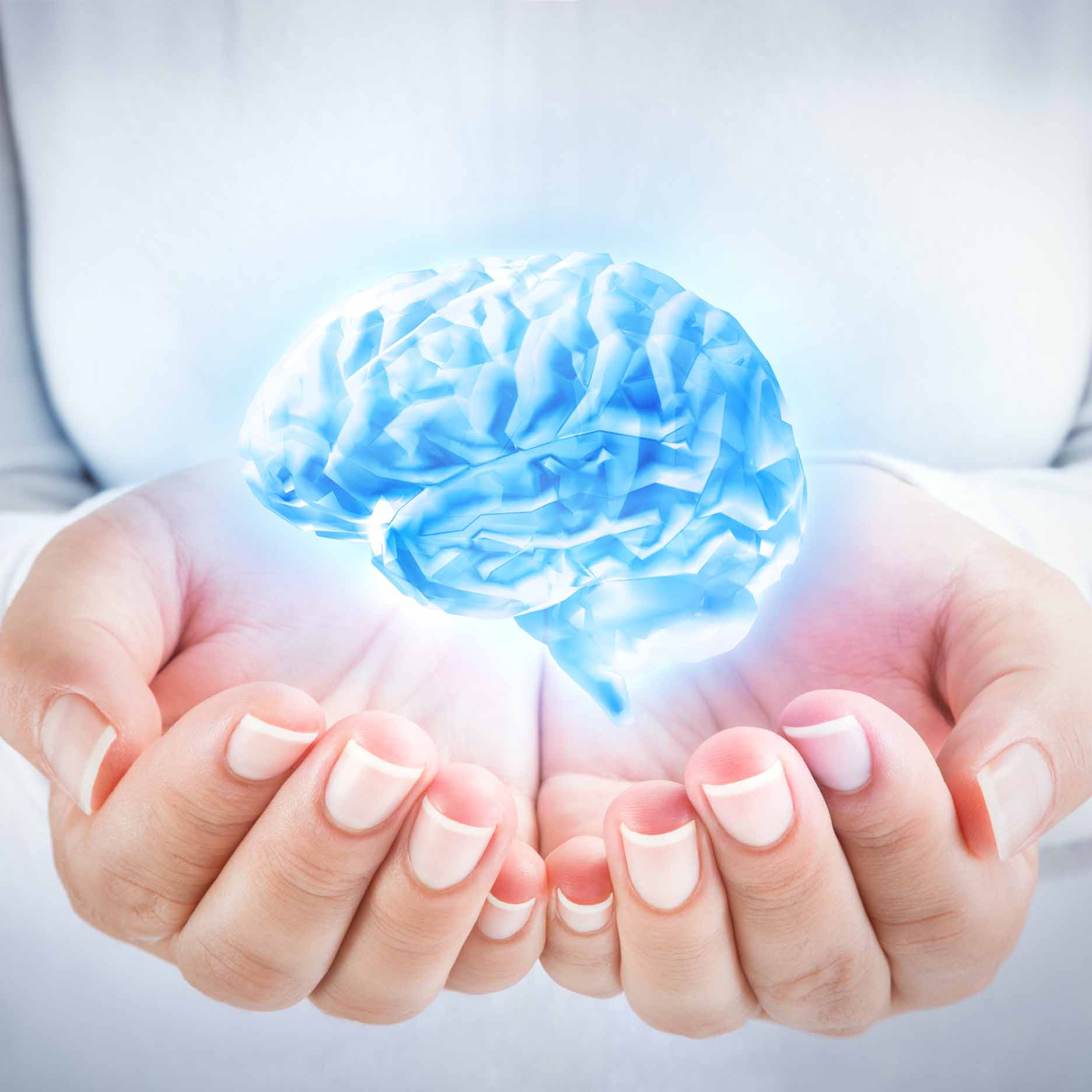 AI (artificial intelligence) concept of the human brain.